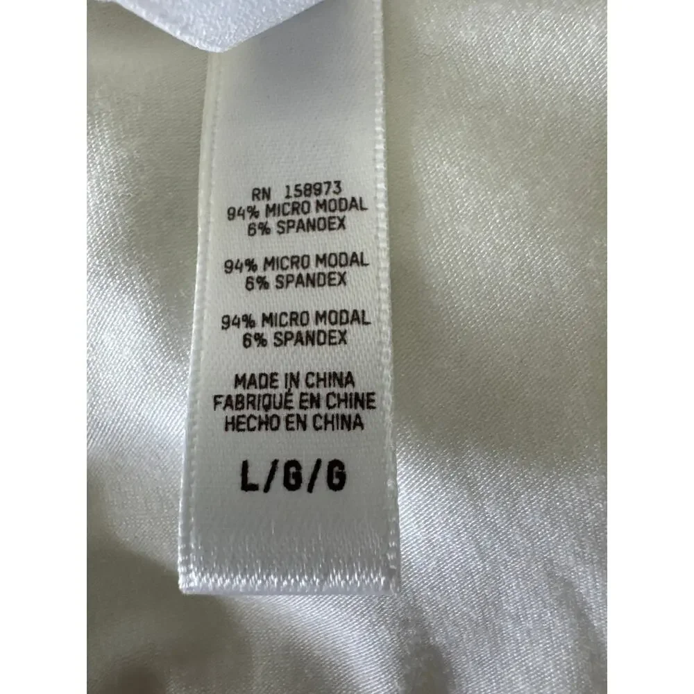 SKIMS Long Sleeve Sleep Shirt in Snow Size Large